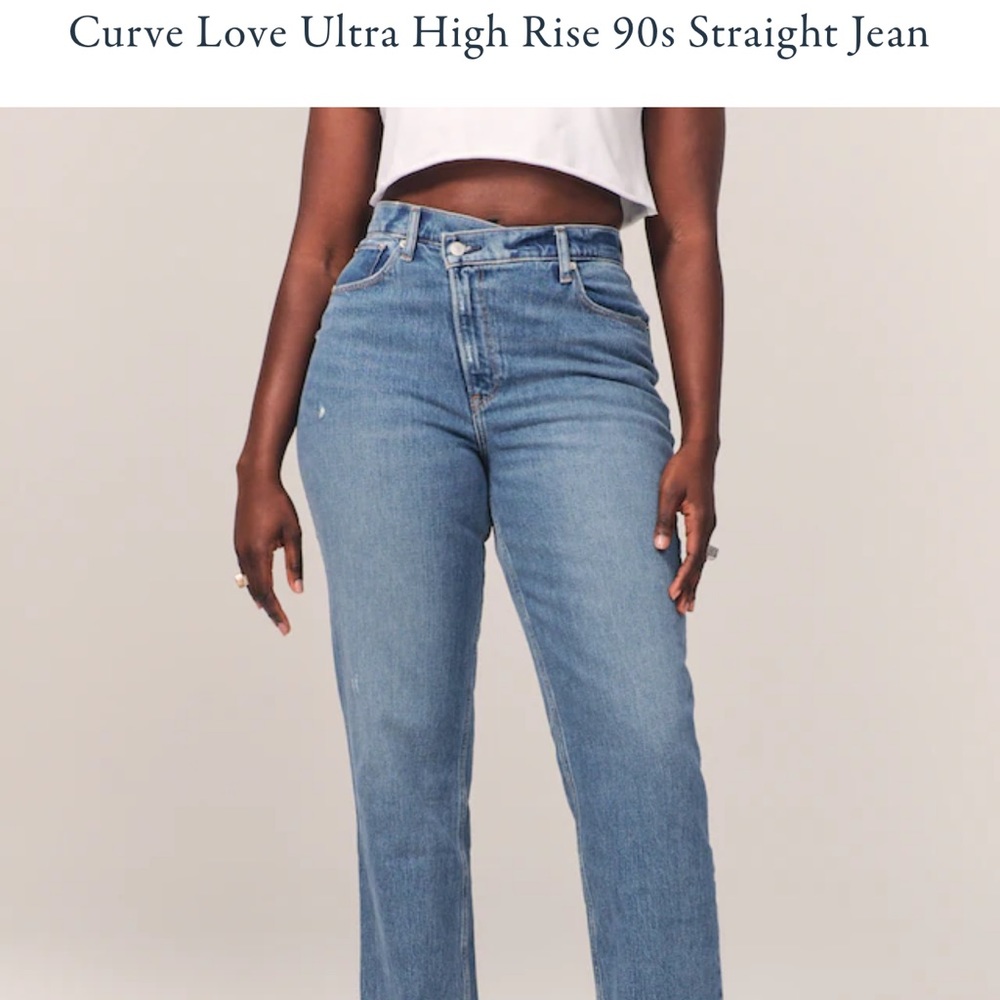 Abercrombie & Fitch The 90s straight ultra high rise! (Curve Love) SHORT